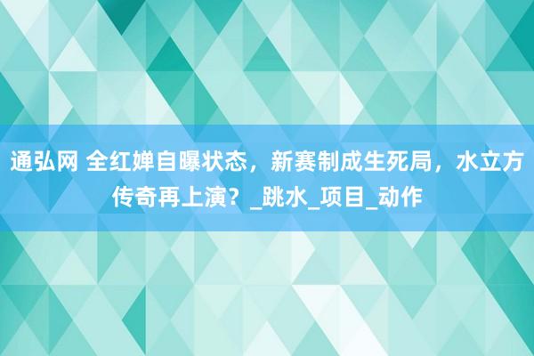 通弘网 全红婵自曝状态，新赛制成生死局，水立方传奇再上演？_跳水_项目_动作
