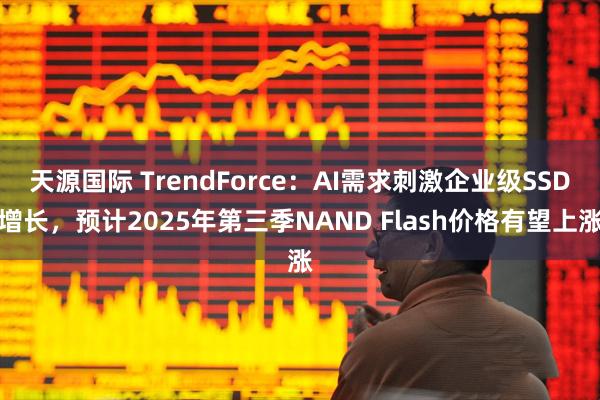 天源国际 TrendForce：AI需求刺激企业级SSD增长，预计2025年第三季NAND Flash价格有望上涨